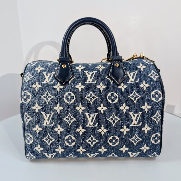 Louis Vuitton Handbags - Louis Vuitton Denim Jacquard Monogram Speedy Bandoulière 25